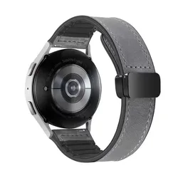 Magnetic Leather Silicone Watch Strap - 22mm for 22mm (5)
