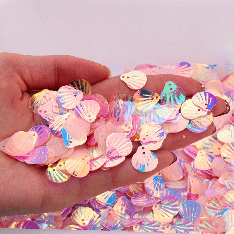 

F5 5Pack Iridescent Glitter Shell Confetti Kids Girls Mermaid Theme Birthday Party Decor 13mm Diy Clothing Bag Jewelry