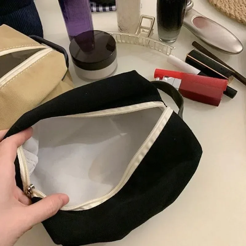 Fashion Korean Style Women Cosmetic Bag Travel Organizer Storage Bag Canvas Make Up Case Pouch Small Large Tote Makeup Kit Pouch 3
