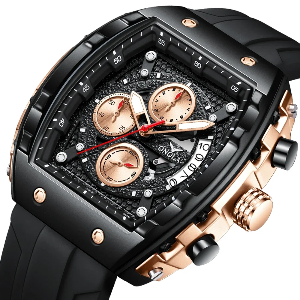 

Новинка 2024, мужские часы, классические роскошные часы для мужчин, модные повседневные деловые часы с хронографом, календарем, спортивные водонепроницаемые кварцевые часы