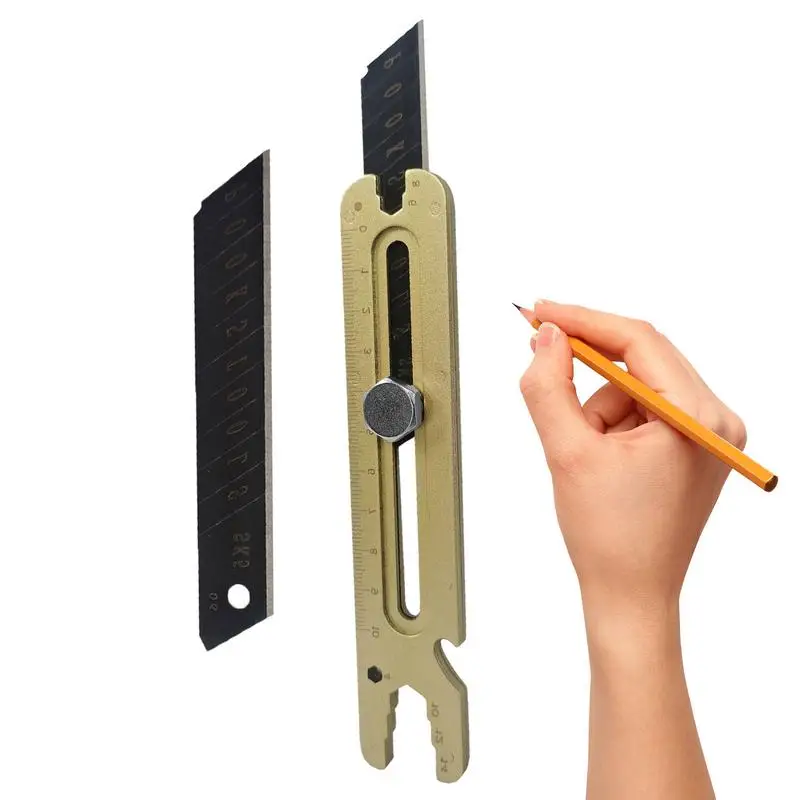 

4 In 1 Multi-Function Utility Knife Retractable Box Cutter Heavy Duty Cardboard Cutter DIY Hand Tool