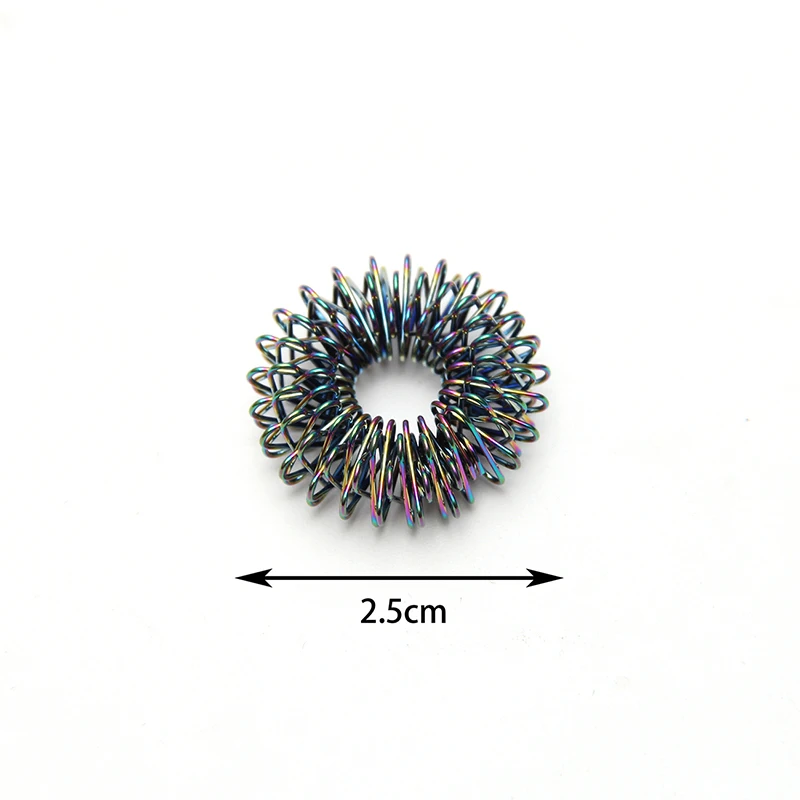 Finger Massage Ring Acupuncture Ring Therapy Relax Hand 5pcs/Set Black Gold