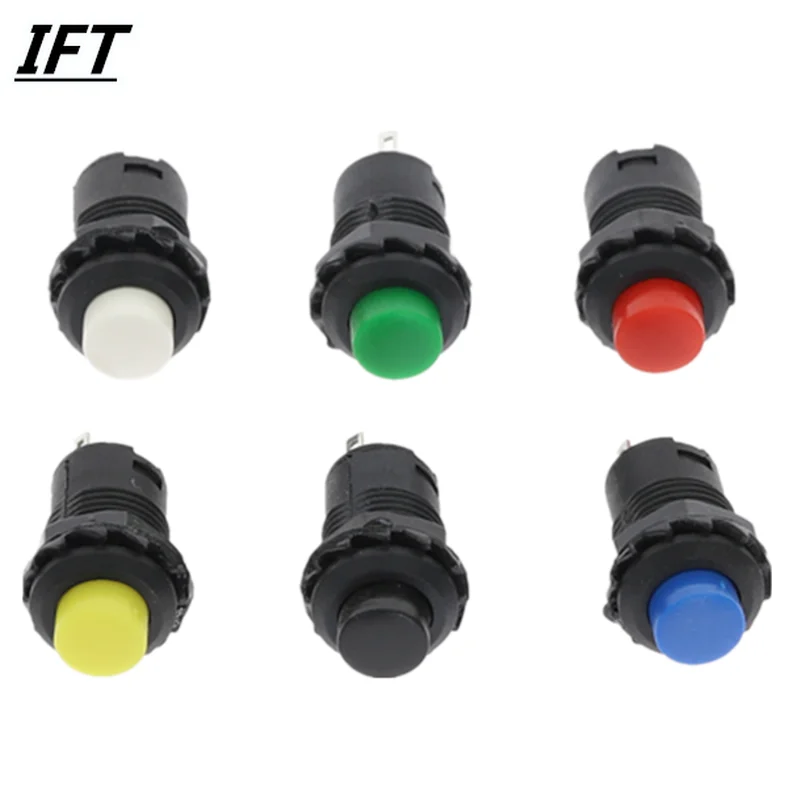 6pcs12mmselflockingMomentarypushbuttonswitches3A125VAC15A
