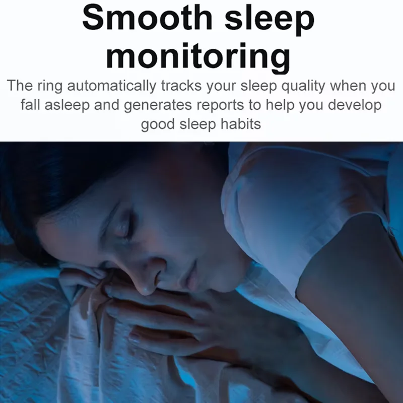 R03 Smart Ring Men Women With Charing Case,Health and Sleep Monitor,IP68 & 5ATM Waterproof,Multi-sport Mode For Andriod IOS - 4