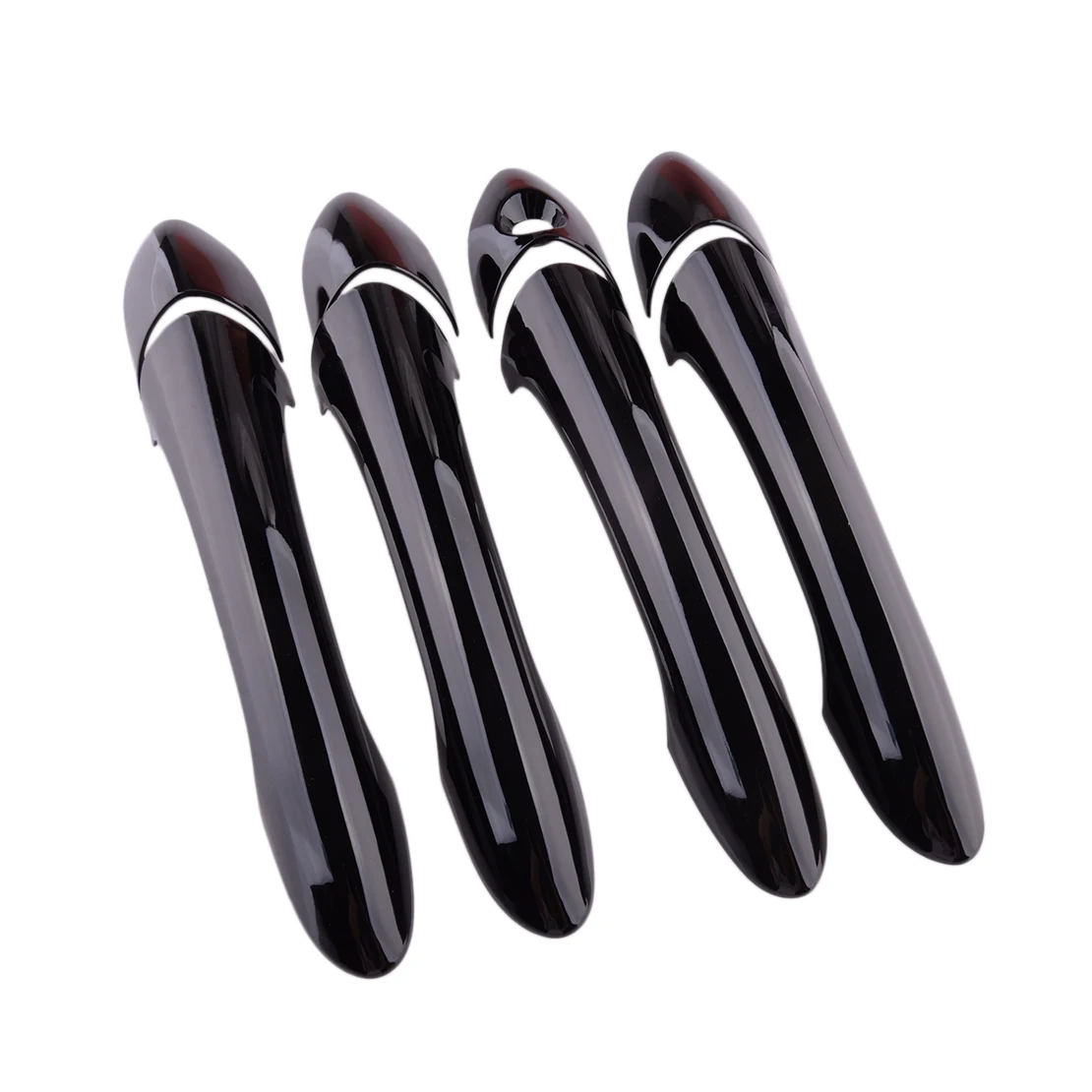 

Глянцевая черная Автомобильная внешняя передняя, задняя, левая, правая дверная ручка, комплект крышек для отделки, ABS, подходит для Hyundai Sonata 2011, 2012, 2013, 2014