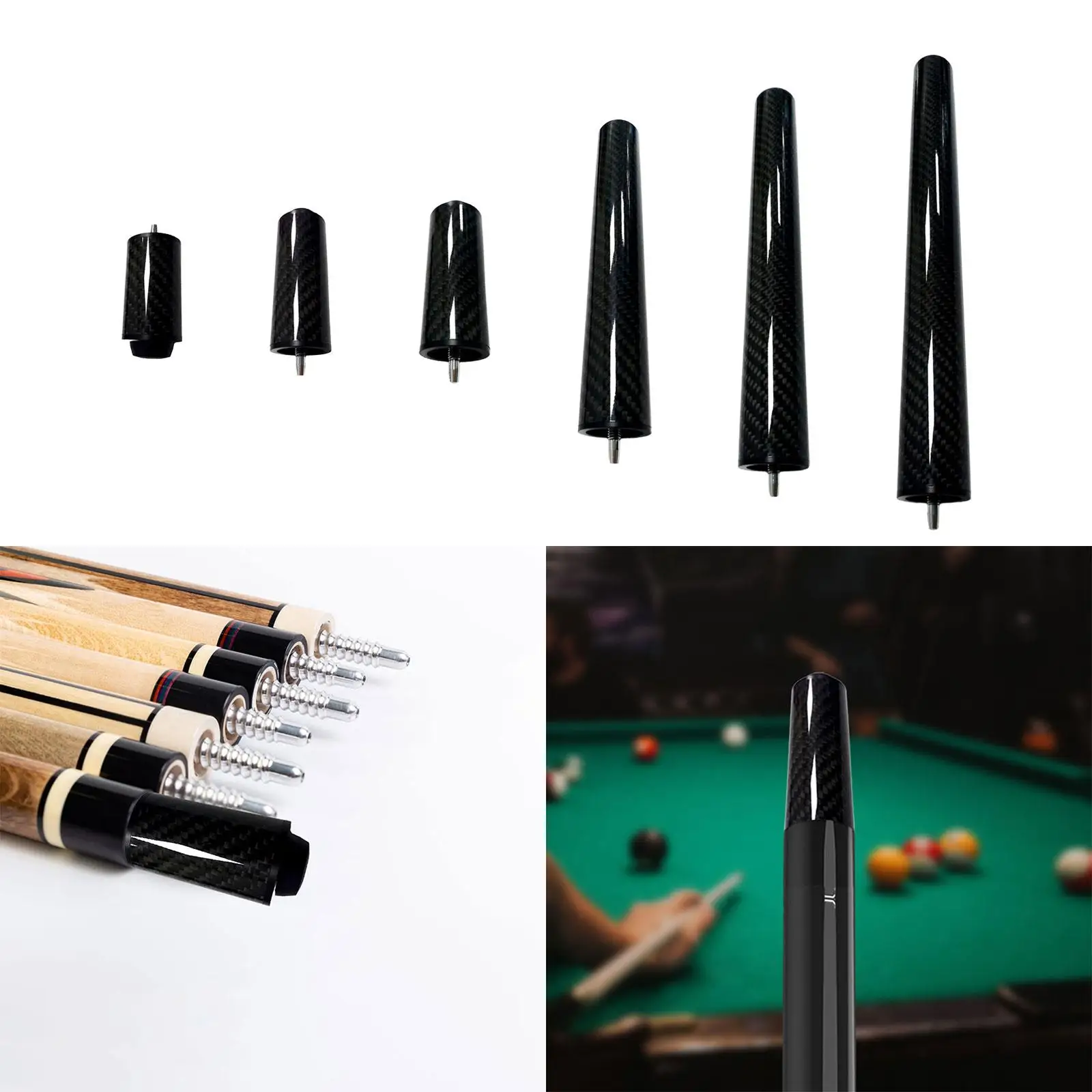 Pool Cue Extender Billiards Pool Cue Extension Billiard Holder Durable Strong Cue End Lengthener for Entertainment Practice