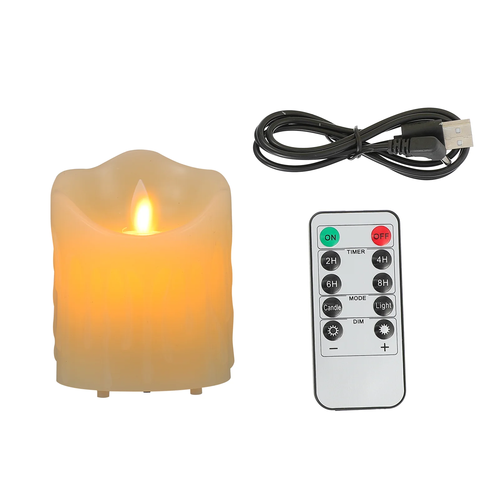 

LED Flickering Candles Remote Control Tear Lamp Rechargeable Batteries Party Light Decor