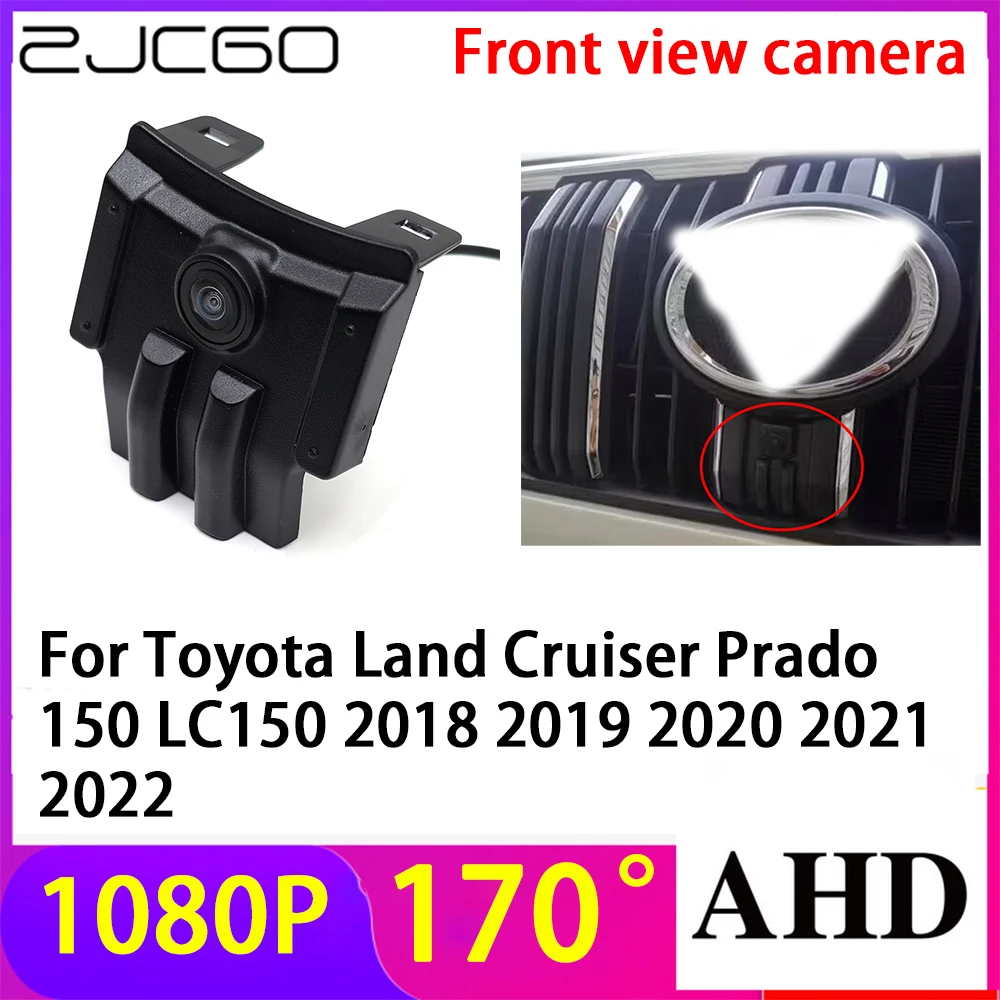 

ZJCGO AHD 1080P LOGO Car Parking Front View Camera Waterproof for Toyota Land Cruiser Prado 150 LC150 2018 2019 2020 2021 2022