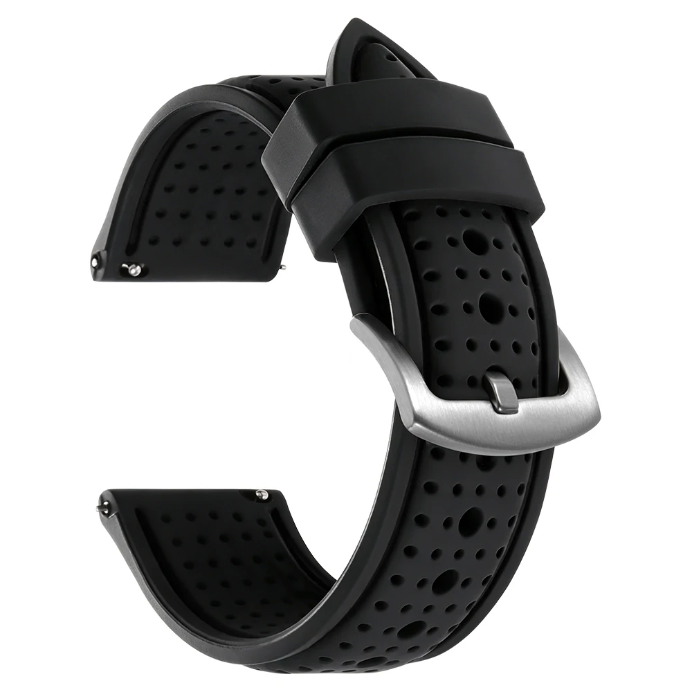 Breathable Silicone Waterproof Sweat-Proof Watch Strap