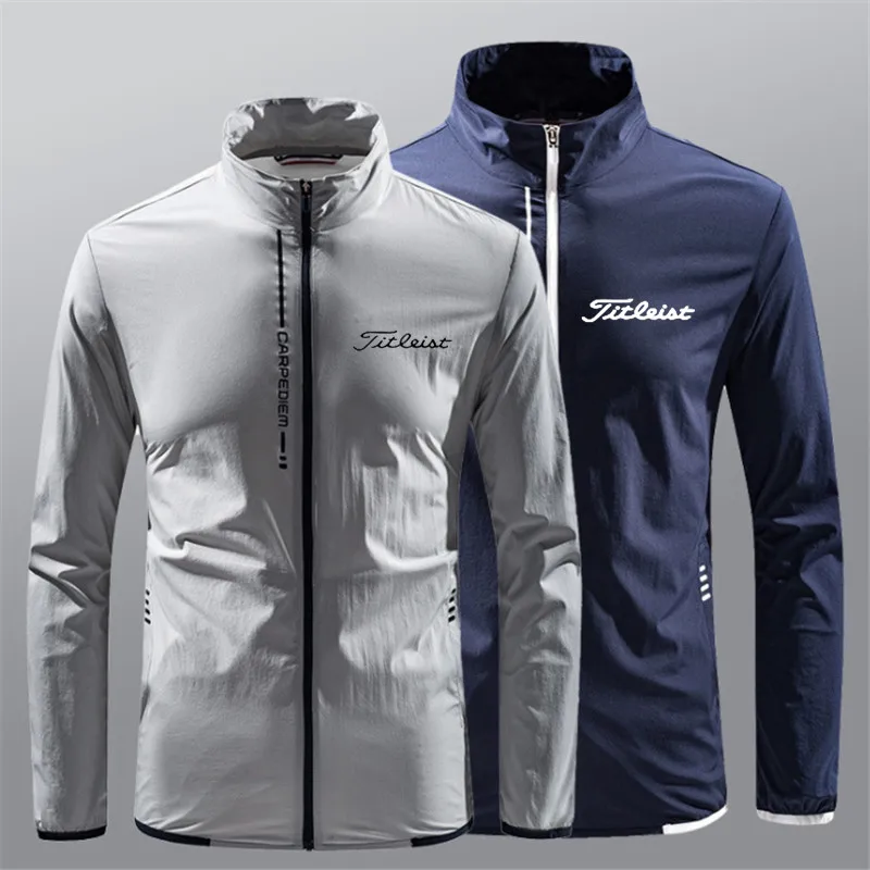 Spring Golf Jackets For Men Golf Clothing 2023 Fashion Casual Hooded
