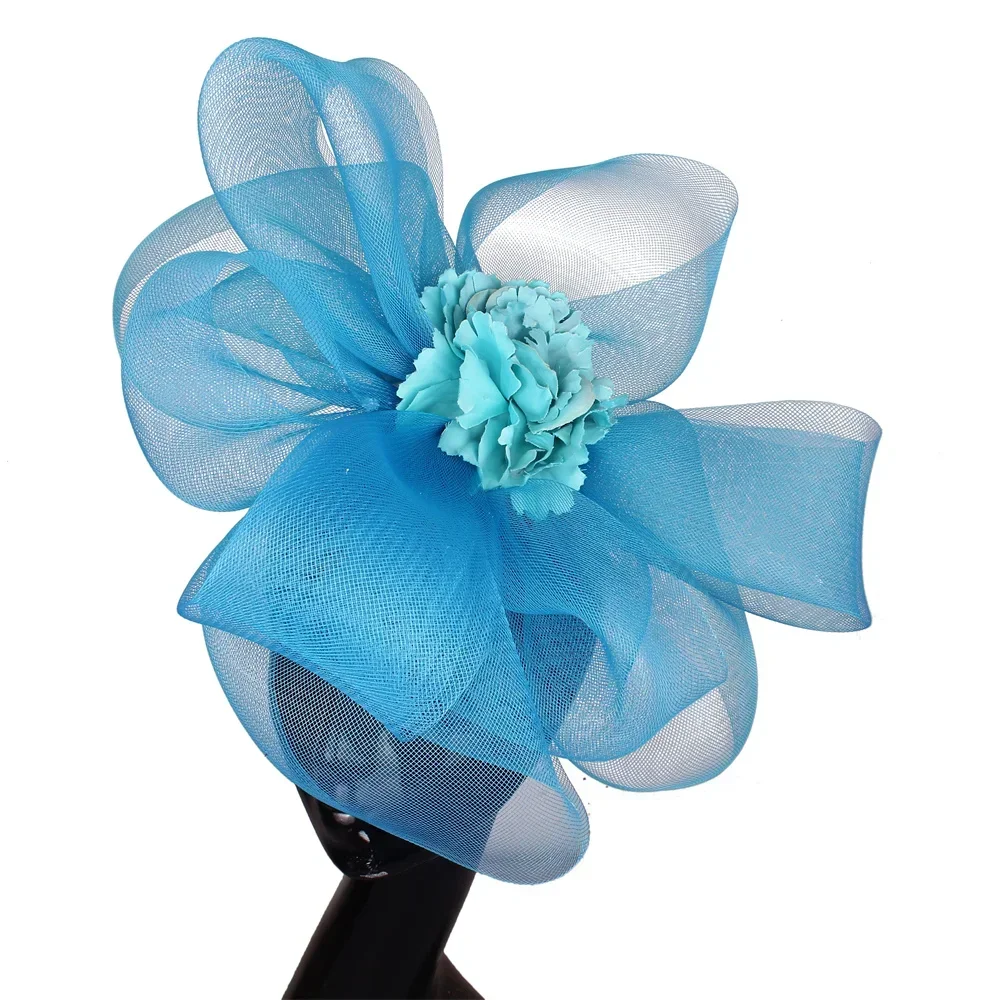 

Big Flower Fascinator Hats Women Wedding Headwear Bride Mariage Hair Accessories Women Elegant Ladies Party chapeau ceremonie