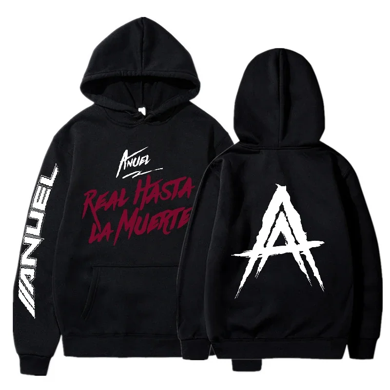 

Anuel AA Album Real Hasta La Muerte Hoodies Men Fashion Long Sleeve Sweatshirts Women Casual Harajuku Streetwear Hooded Pullover