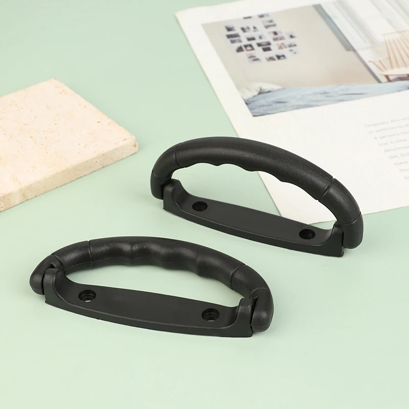 Black Plastic Luggage Handle 2pcs Suitcase Strap Pull Air Case Carrying Air Bag Grip Anti-Slip Knob Box Replacements plastic luggage handles