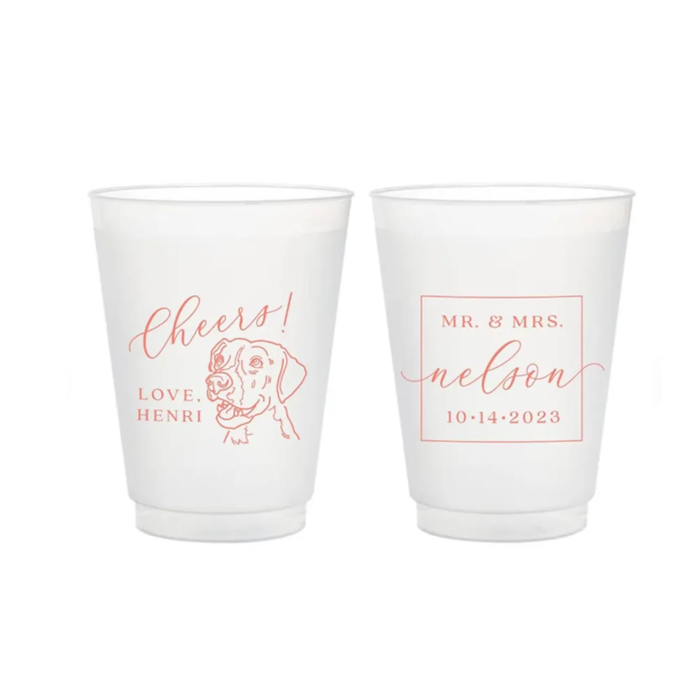custom-pet-illustration-cheers-wedding-favors-frosted-cups-beer-cups-wedding-cups