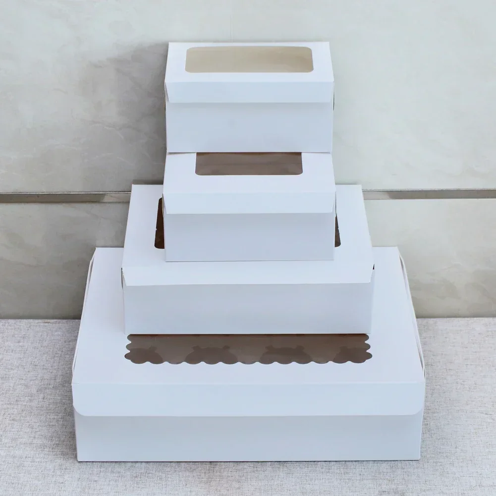 10 Stück Cupcake-Verpackungsbox aus Kraftpapier mit Fenster, Karton, Kuchen, Muffin, Kekse, Pralinenschachtel, Hochzeit, Party, Geburtstag, Gastgeschenke, 4 Größen – Detail 9