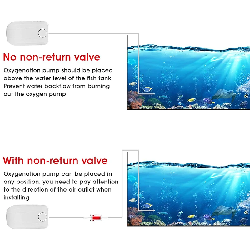 5PCS/1pack Red Clear Air Check Valve - Non-Return One Way Check Valve For Aquarium Air Pump Fish Tank Aerator 4