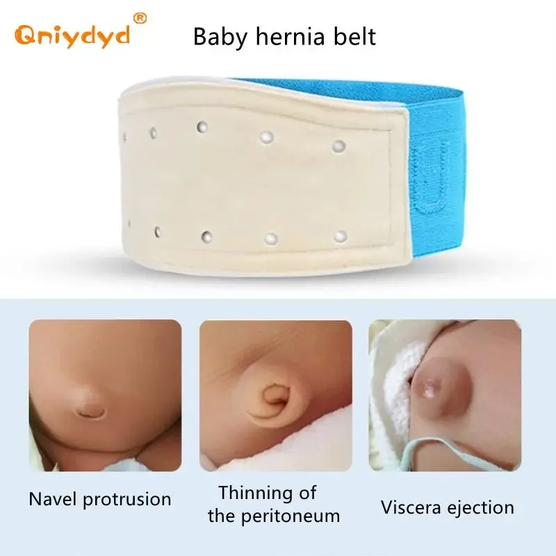 Umbilical Hernia Belt Newborn Baby Umbilical Hernia Belt Infant Navel Support Stickers with 3 Hernia Pads Belly Button Treatment Support