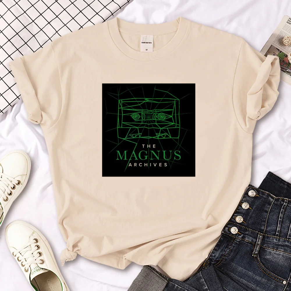 

Женская футболка с изображением архивов Магнуса, дизайнерский комикс в стиле Харадзюку, женская уличная одежда y2k