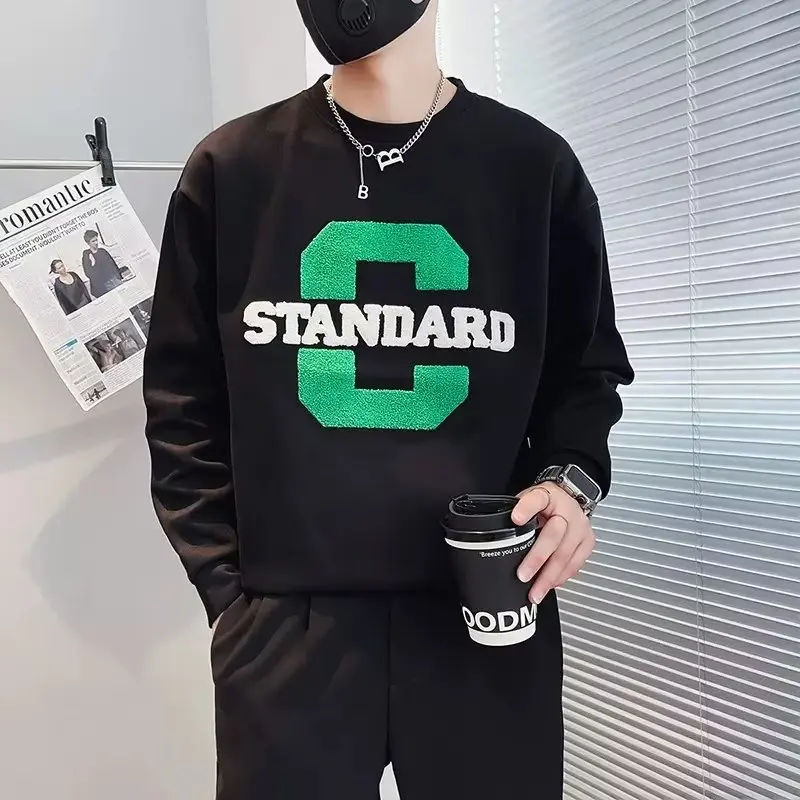 2020 Winter New Round Neck Long Sleeve T-Shirt Men Sweatshirt