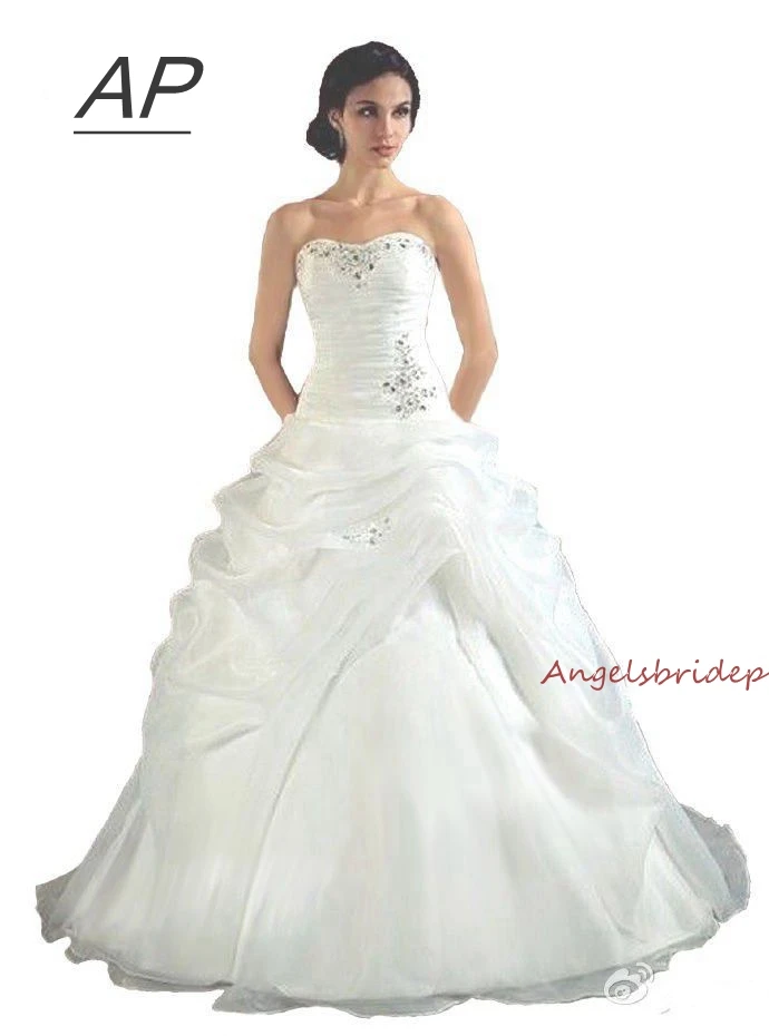 

Свадебное платье ANGELBRIDEP, сексуальное женское платье, украшенное стразами, с оборками