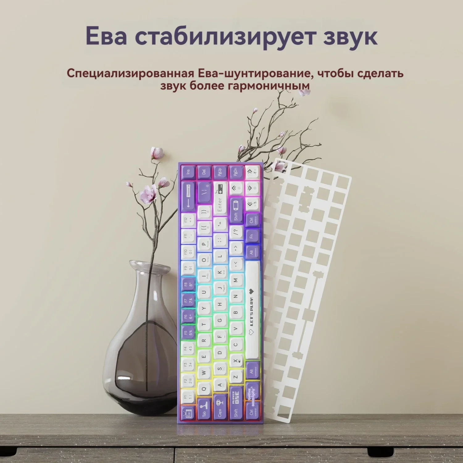 Ak680 Wired Mechanical keyboard 68-key Hot-swappable gaming Mechanical keyboard Mixed color lighting gaming