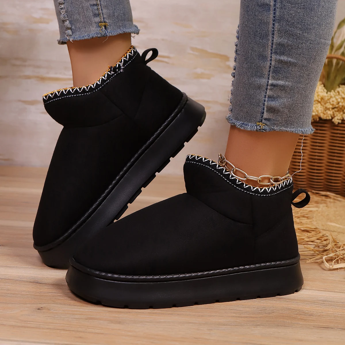 High-top warm slippers Canada - plush ankle house slippers