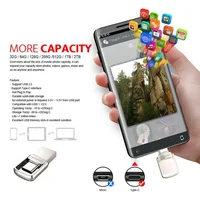 SSD-накопитель типа C, внешний корпус, USB-накопитель, память 100 МБ/с, 32 ГБ, 64 ГБ, 128 ГБ, креативные флэш-накопители для Mac/ПК/ios Teblet — изображение 3