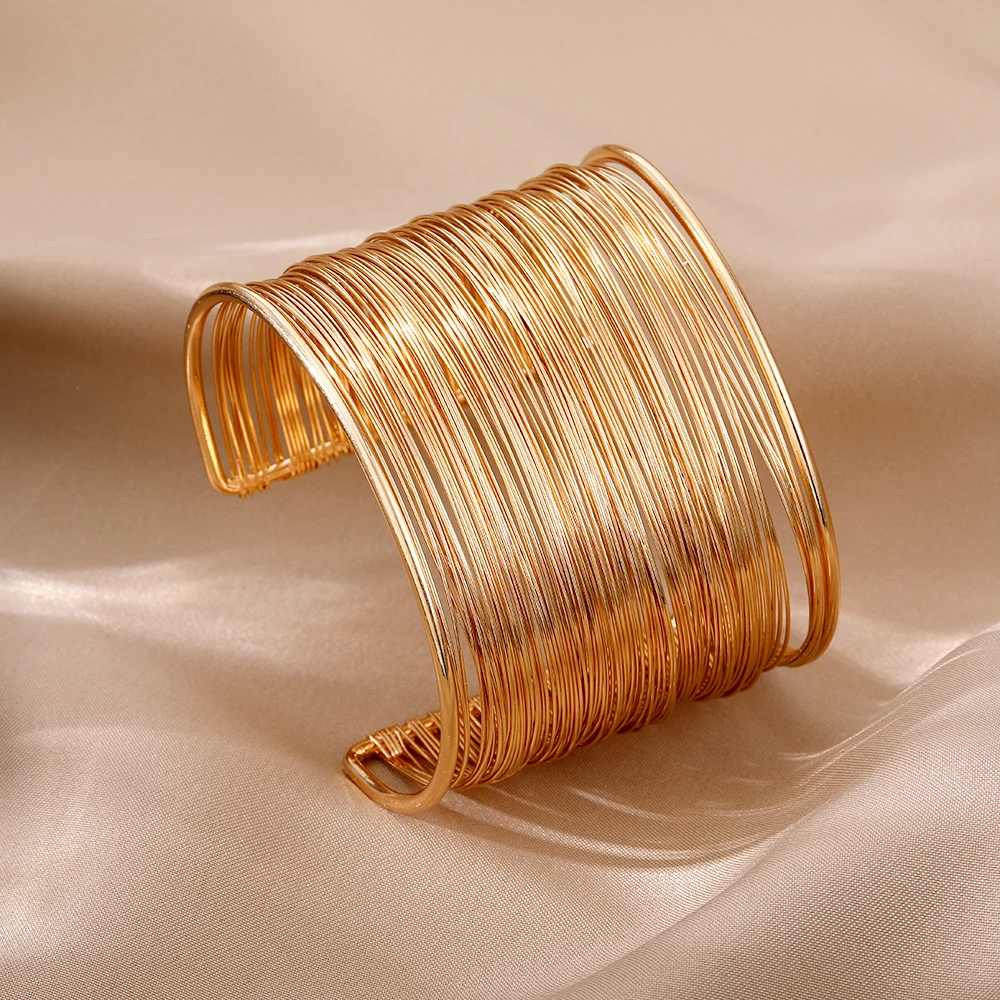 Bracelets Women Wire Gold | Metal Bangles Bracelet Bangle