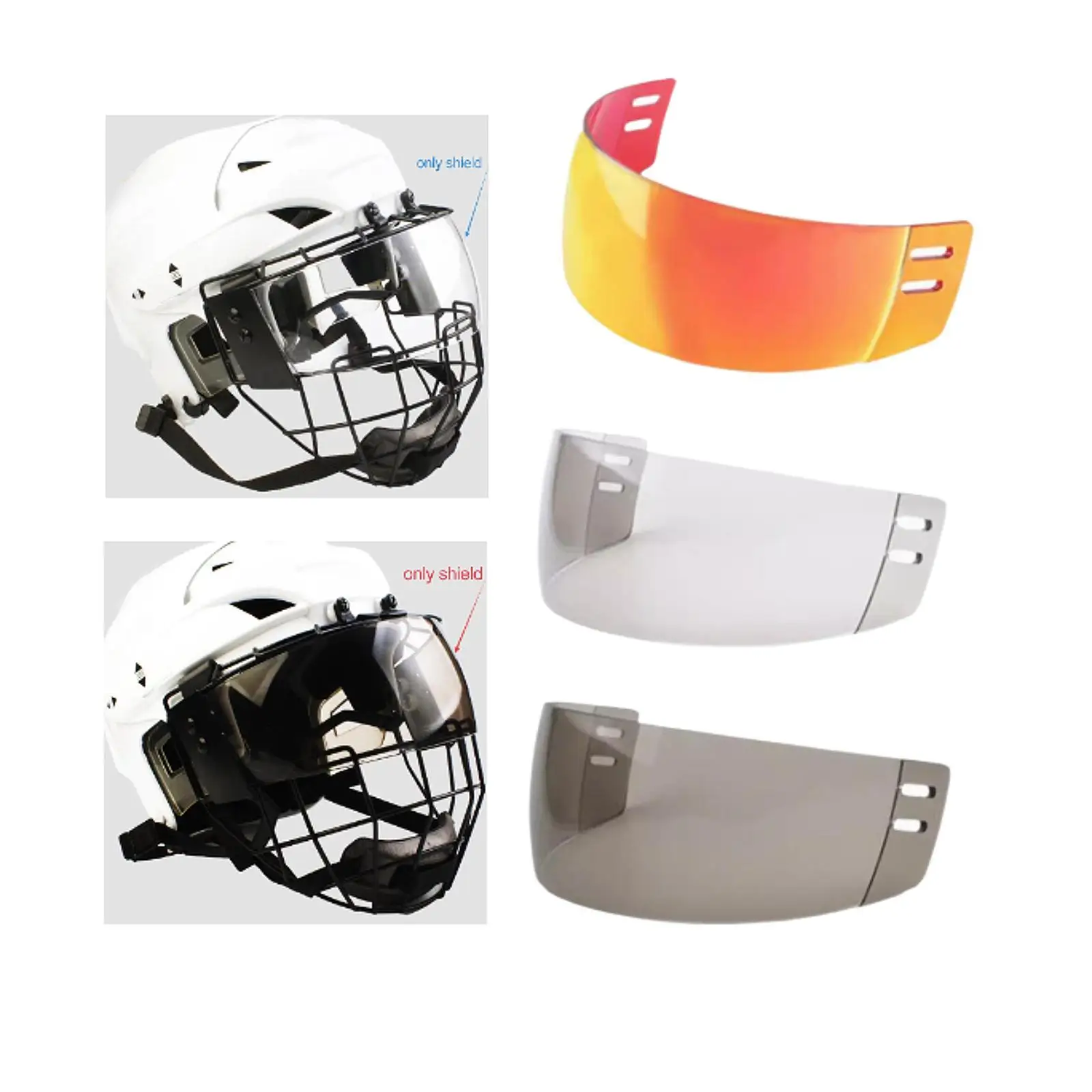 Hockey Helmet Visor Accessories Lightweight Practical Women Men Hockey Visor Hockey Helmet Visor Accessories Lightweight Practical Women Men Hockey Visor