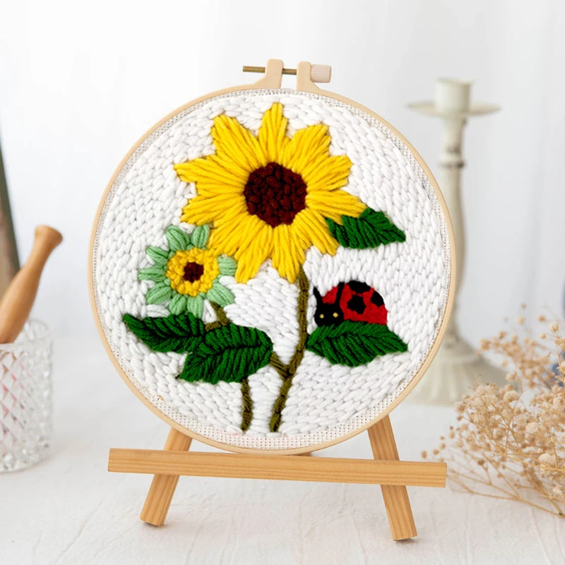 Kit De Broderie Au Point De Croix Awesocrafts Tournesol, Fleurs