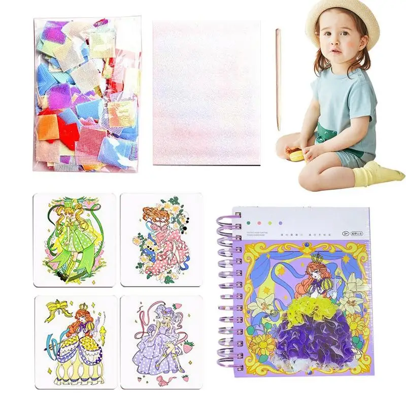 

Poke Art DIY Toys Childhood Infinite Dream Hand-Painted Activity Book Hand-Made DIY Poke Fun Kids Arts And Crafts Change Dress