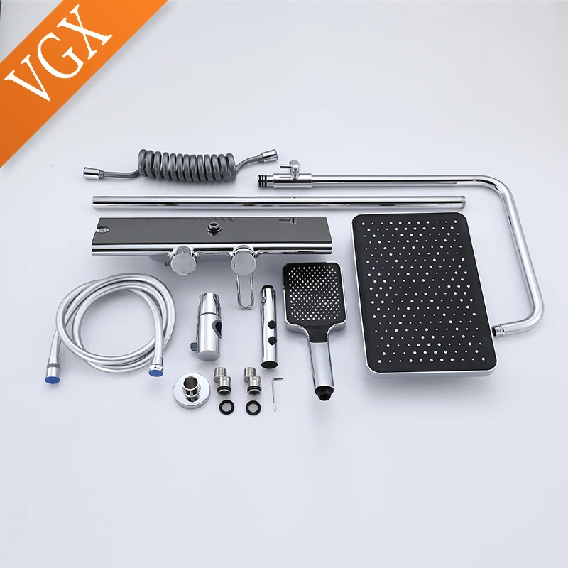 Shower Set Luxury Chrome Four-function Bathroom Faucet