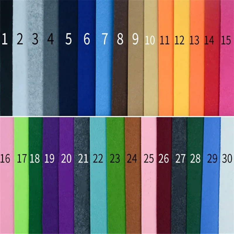 1 Sheet Nonwoven Needlework Felt Fabric DIY Patch Patchwork Sewing Dolls Crafts Scrapbook Material DIY Quilting Felt 2mm Thick