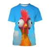 MINISO Funny Chicken T-Shirts Moana Cartoon Anime 3D Print Kids Adults Fashion Oversized T Shirt Kids Boy Girl Tee Tops Clothing 1