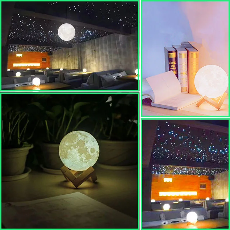 3D LED Mondlampe Nachtlicht Märchenhafte Tischlampe Schlafzimmer Nachttischlampe Niedliche Kinder-Nachtbeleuchtung für Zimmer Geburtstagsparty Dekoration Feiertagsgeschenke – Detail 4
