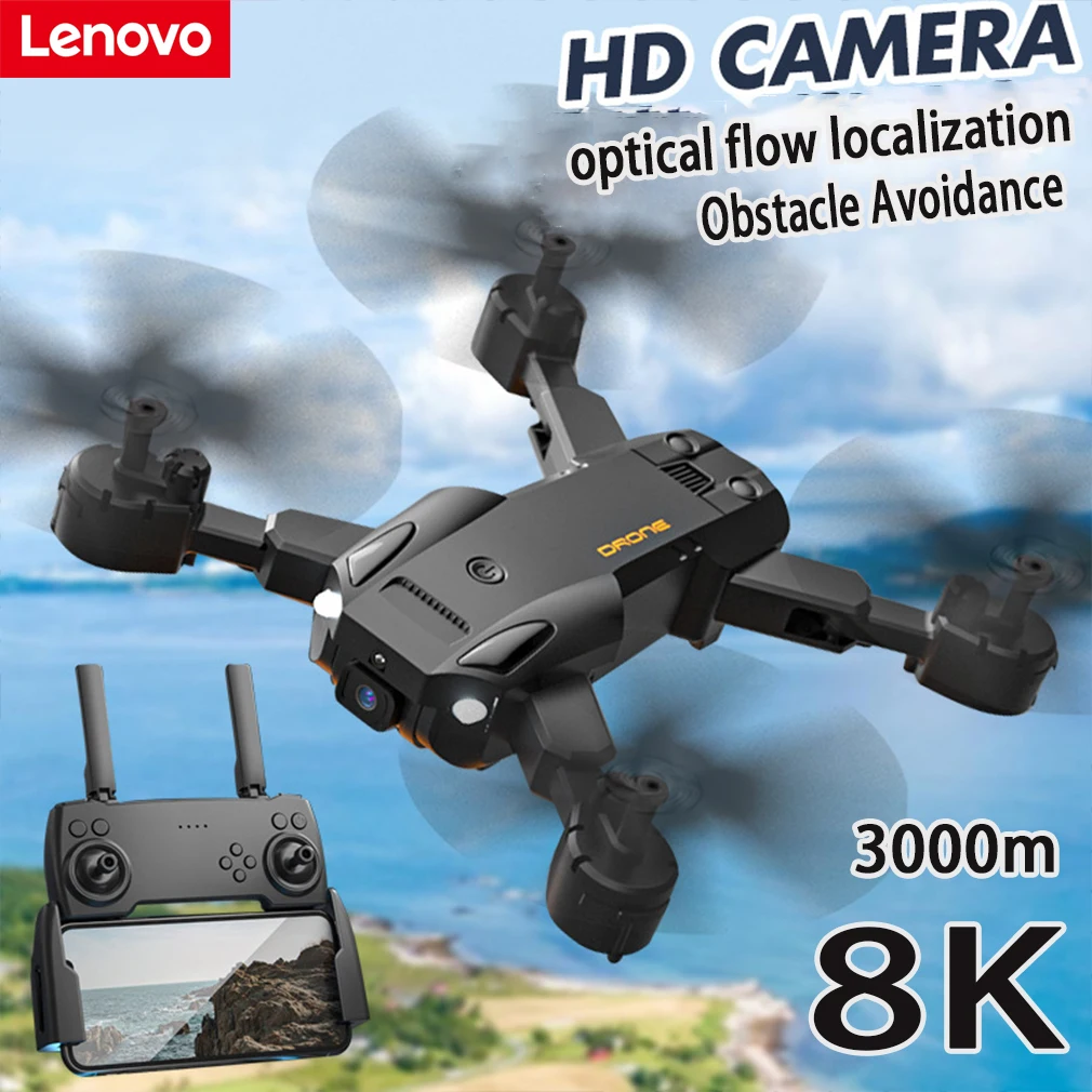 

Lenovo 5G GPS Drone Professional Dual 8K Camera Wifi FPV Obstacle Avoidance Folding Quadcopter Optical Flow Fly Distance 3000M