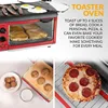 OUIO 3-in-1- Includes Coffee Maker, Non-Stick Griddle, and 4-Slice Toaster Oven - Versatile Breakfast Maker with Timer-red 4