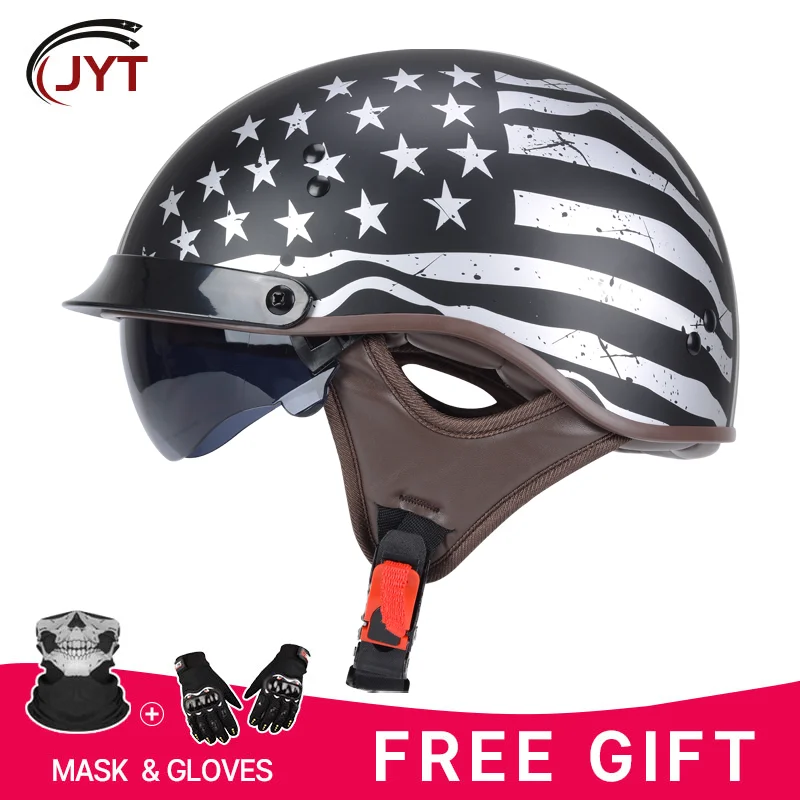 motorcycle-half-helmets-with-sun-visor-dot-approved-outdoor-riding-protective-helmet-retro-locomotive-motorbike-shell-saft-cap