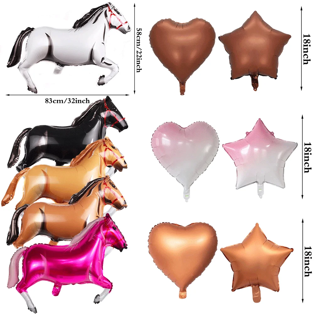 10pz Palloncini per Feste a Tema Western, Cappello da Cowgirl Stivali Palloncini da Mucca Palloncini per Feste da Cowgirl Cowboy Rodeo per Decorazioni per Feste da Cowboy da Cowgirl Western