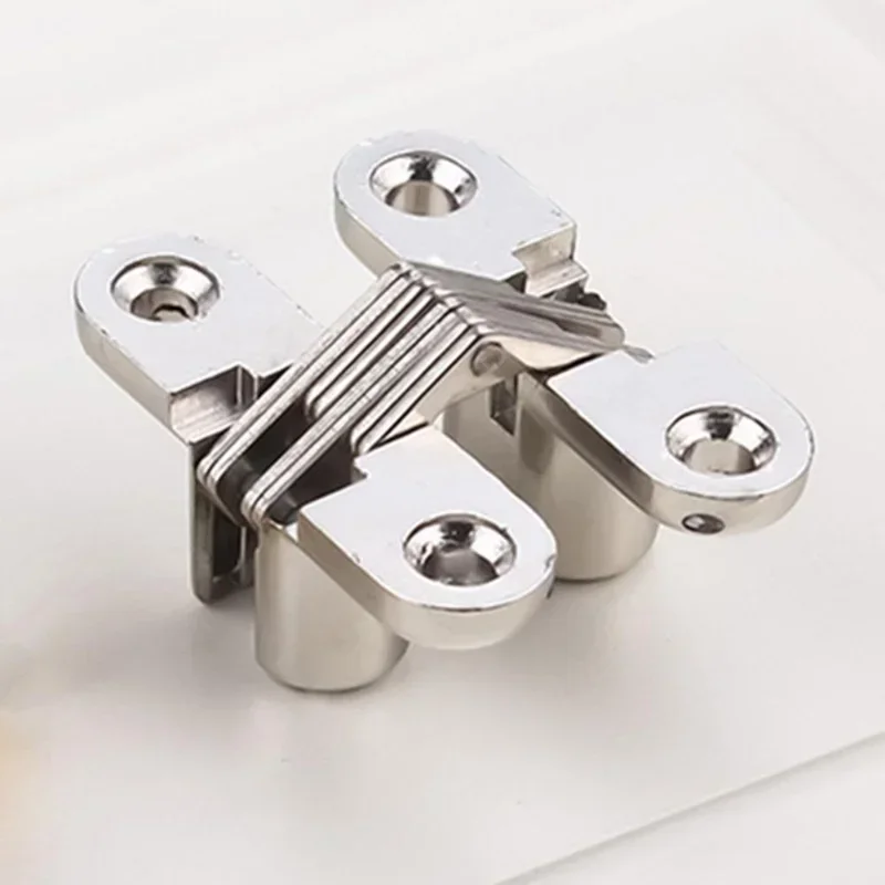 Hidden Hinges 8x42MM Invisible 180 Degree Material Nickel Color Folding Door Soss Hinge 1PCS stainless steel hinges door hinges