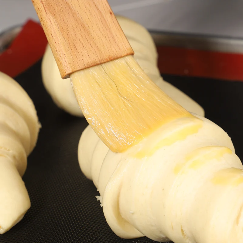 Wool Brush Soft Bristle Brush Baking Tools Beechwood Solid Wood Egg Oil Moon Cake Souffl&eacute; Baking Tools