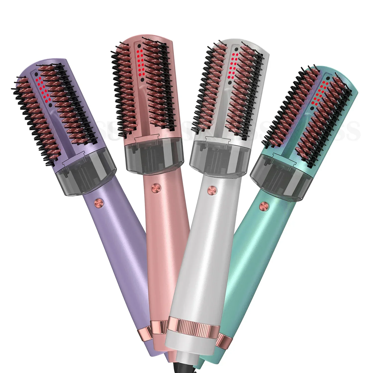 Professional One Step Infrared Spray Steam Hair Straightener Hot Air Brush Comb Blow Dryer 6