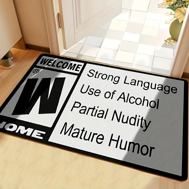 InterestingPhraseDoorMatIsNonSlipMachineWashableSuitableBoth