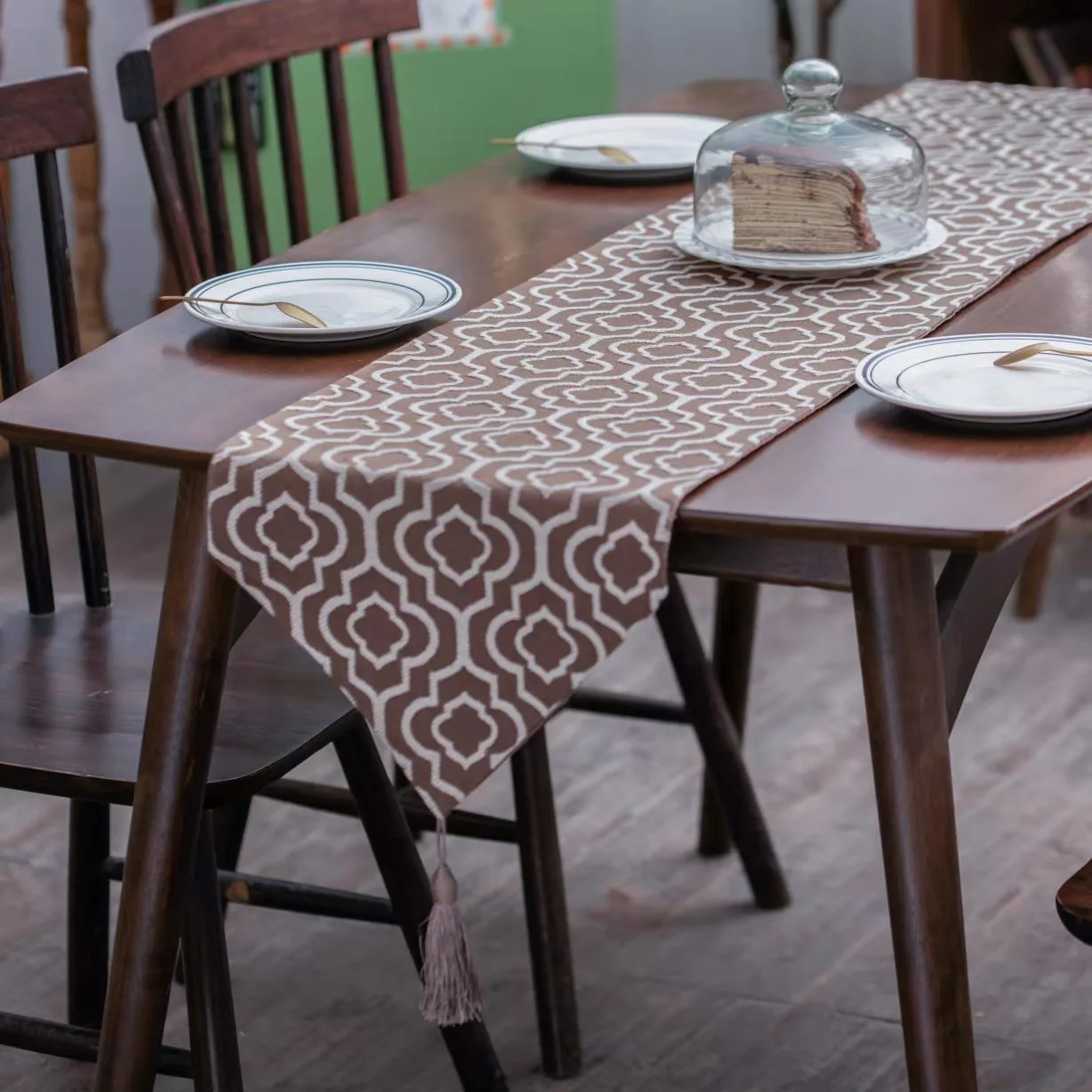  ZHKGANG Camino de mesa de comedor, camino de mesa jacquard, mesa  de comedor minimalista moderna para decoración del hogar, camino de mesa,  utilizado para bodas, decoración de banquetes, hogar, : Hogar