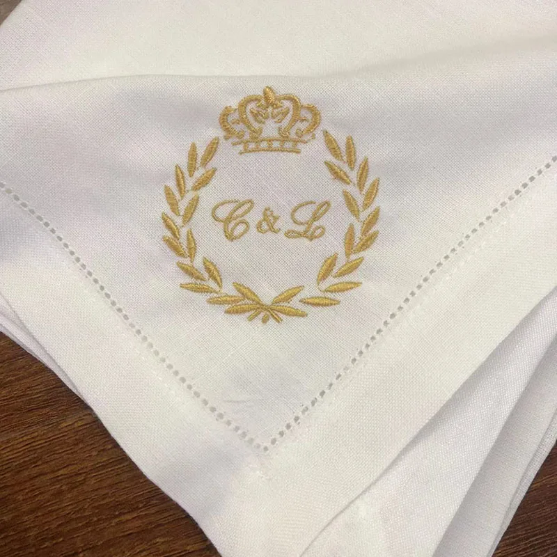 Personalized Monogram and Customization Cotton and Linen Napkins Wedding Party 1Piece