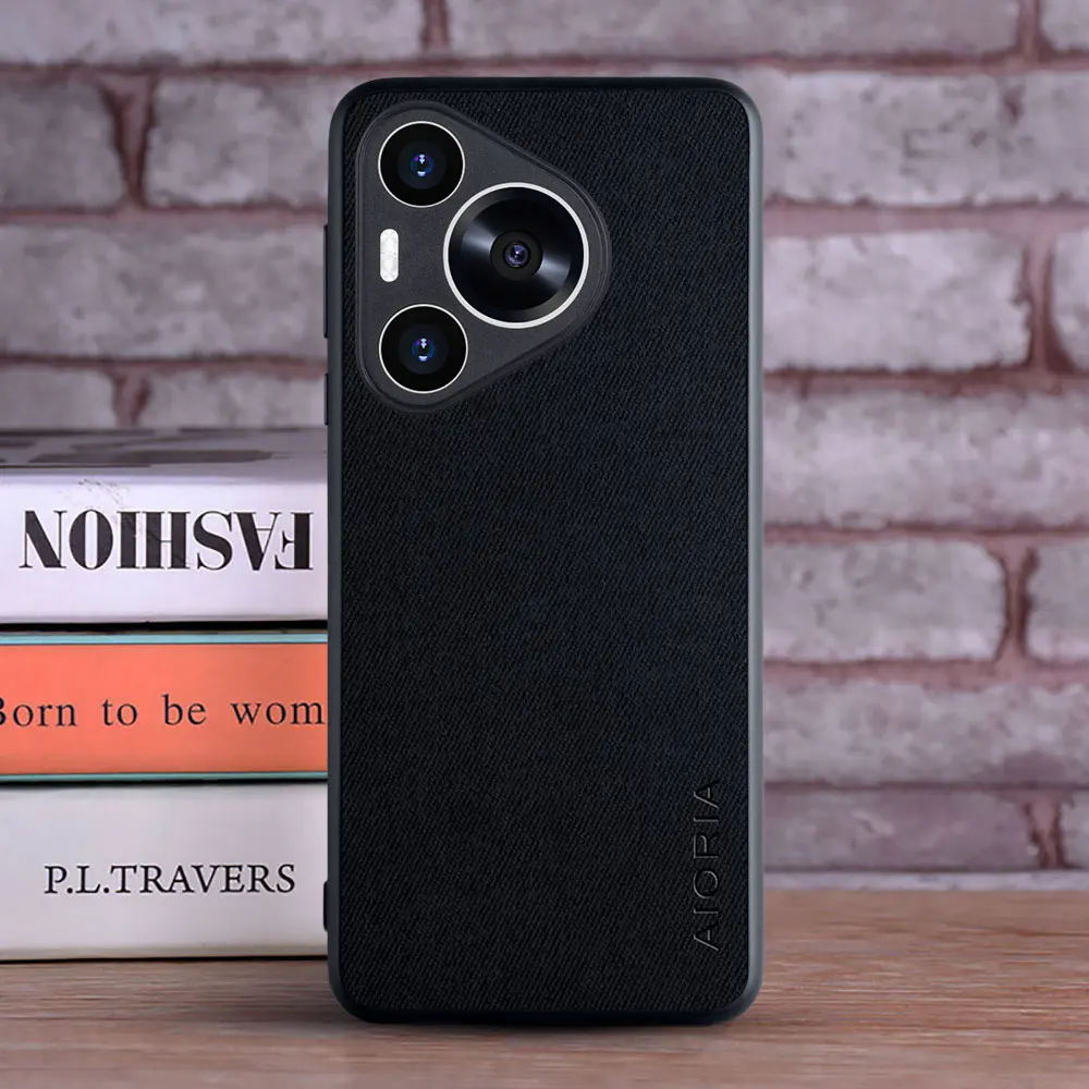 Fashion Textile Leather Case - Soft TPU & Hard PC 3-in-1 Material