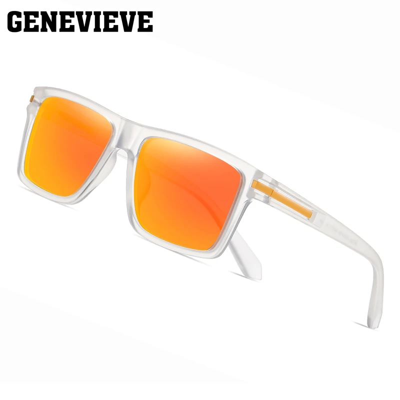 

Новинка, модные поляризационные солнцезащитные очки GENEVIEVE, классический простой дизайн, повседневные цветные солнцезащитные очки, мужские солнцезащитные очки для вождения 7554