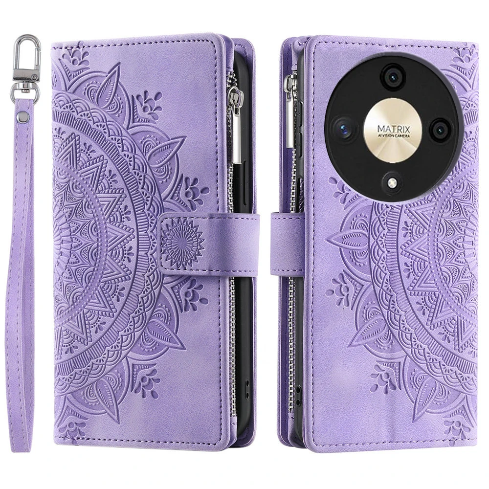Crossbody Zipper Wallet Phone Case with Strap – Premium Book-Style Cover for Honor Magic 6 Lite 5G