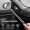 2Pcs Car Rearview Mirror Wiper Mini Squeegee Stainless Steel Telescopic Car Side Mirror Window Wash Cleaning Tool Handheld Wiper 3