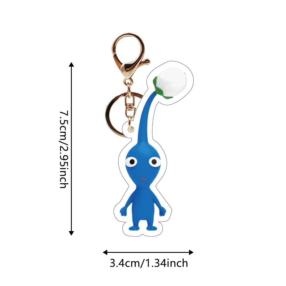 귀여운 게임 애니메이션 PIKMIN 그림 캡틴 Olimar PIKMIN 액션 피규어 PVC 열쇠 고리 컬렉션 모델 인형 장난감 어린이 선물 용품